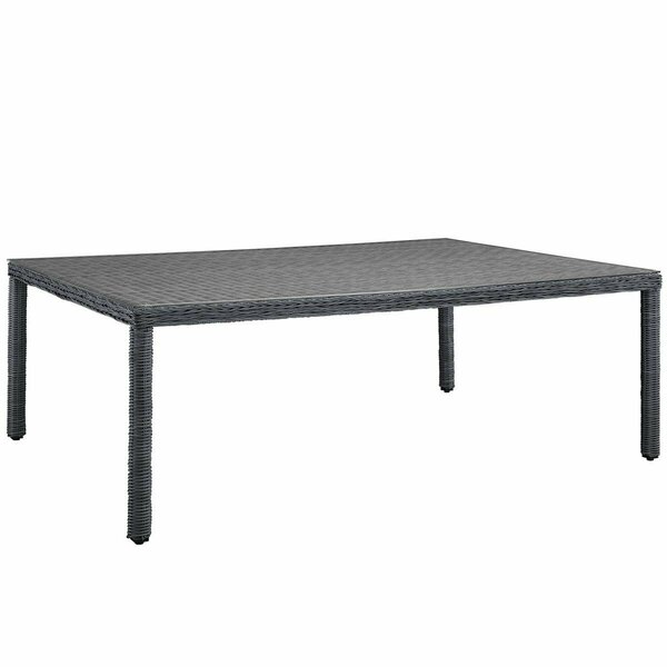 Modway Furniture 90 in. Summon Outdoor Patio Dining Table, Gray EEI-1944-GRY